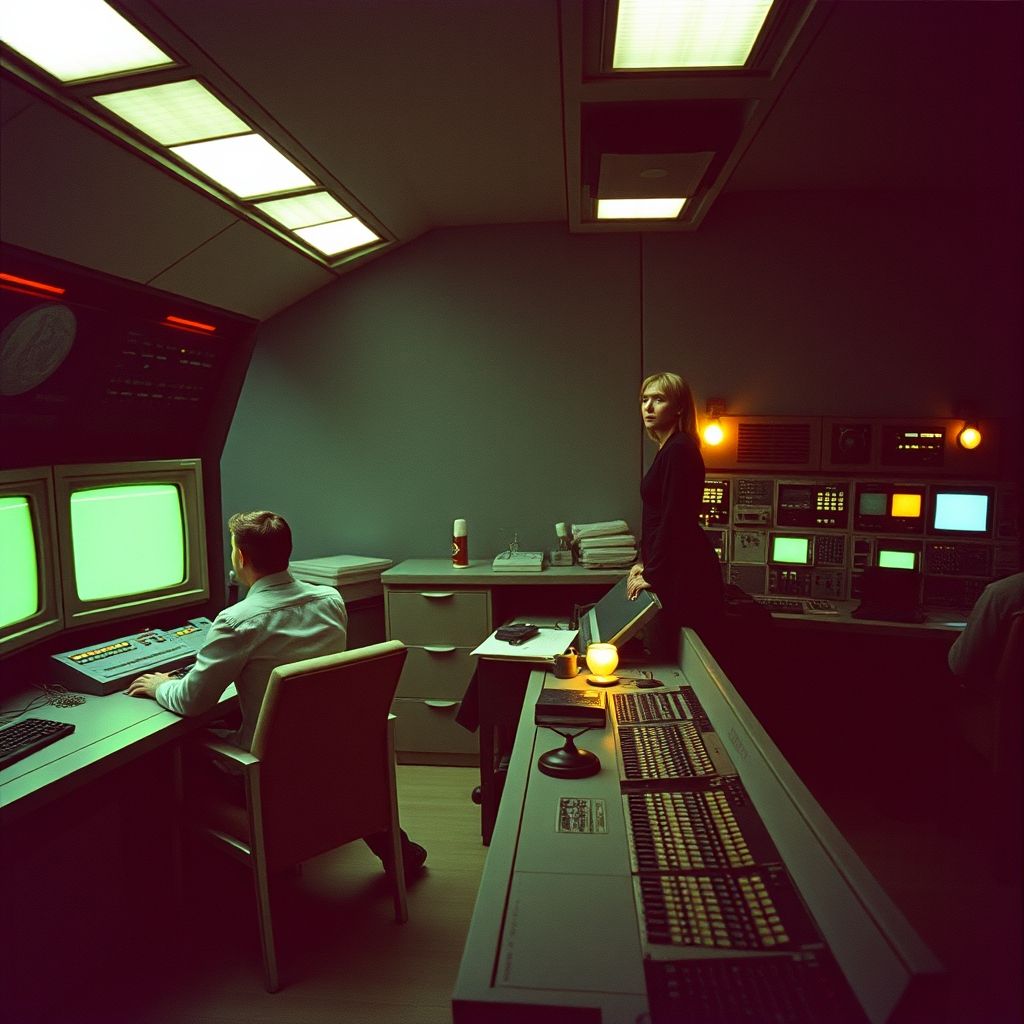 La sala di controllo nel 1987